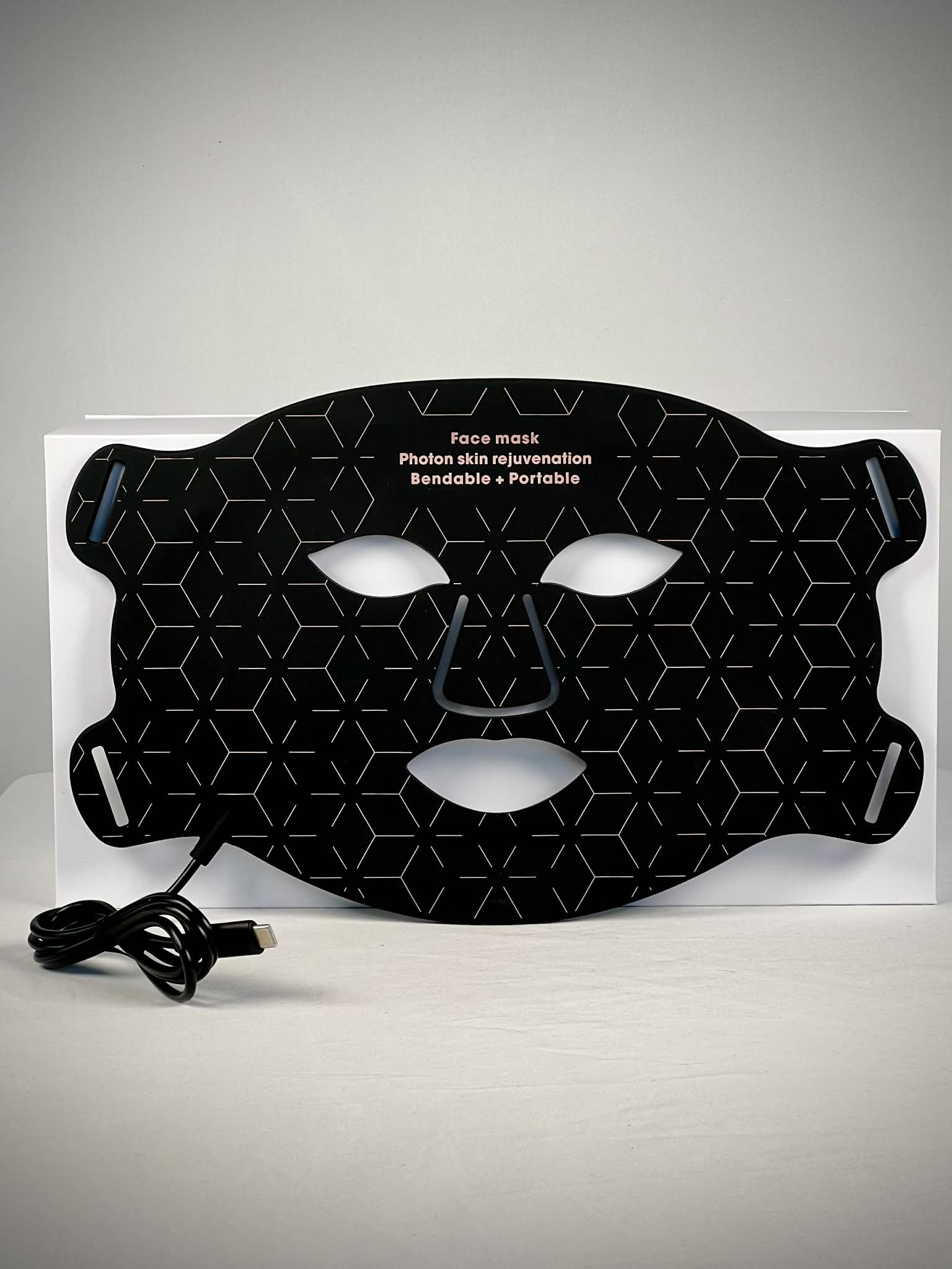 4-Farget LED Lysterapi Maske for Ansikt, Nakke og Bryst